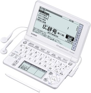 【中古】CASIO Ex-word 電子辞書 XD-SF6200WE ホワイト 音声対応 100コンテンツ 多辞書総合モデル 5.3型液晶クイックパ