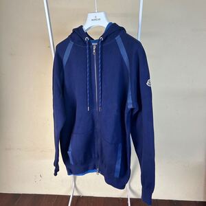 【レア】【美品】MONCLER モンクレール　ニットフードパーカー　ネイビー　L