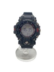 CASIO◆ソーラー腕時計_G-SHOCK/デジタル/レザー/BLK