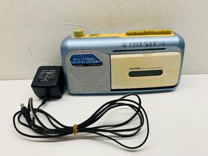 【通電確認】SOUNDLOOK モノラルラジオカセットレコーダー SAD-1713/E4 現状品　