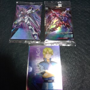 ガンダムSEEDフリーダム　未開封カード3種類　イモータルジャスティス　ストライクフリーダム二式　ムゥ