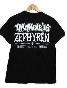 【日本製】ZEPHYREN■ゼファレン Tシャツ TRIANGLE’16 サイズM ブラック ■L27911SSA24-50