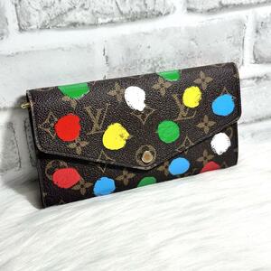 美品 ルイヴィトン 草間彌生 ポルトフォイユ サラ ドット 長財布 マルチカラー LOUIS VUITTON 限定 完売品 M81980