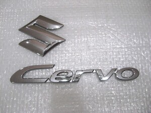 ★希少 セルボ Cervo HG21S スズキマーク Sマーク 取付車種不明 ロゴ シルバーエンブレム 旧車2点中古2