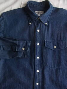 ENGINEERED GARMENTS　WORKADAY エンジニアド ガーメンツ　ワーカデイ　濃色デニム　ボタンダウンシャツ　サイズ XS 　MADE IN USA