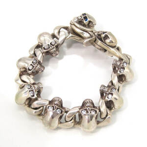 GHOST ゴースト ブレスレット SKULL LINK BRACELET スカル 7リンク カラーストーン SV925 STANLEY GUESSデザイン 28008164