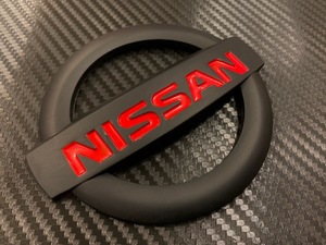 日産　ニッサン　エンブレム　マットブラック　ノート　エクストレイル　キックス　セレナ　リーフ　NV　スカイライン　デイズ　ルークス