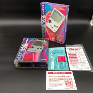 ◆【売り切り】Nintendo 任天堂 GAMEBOY pocket ゲームボーイポケット MGB-001 携帯ゲーム機 箱付属 動作確認済み レトロゲーム