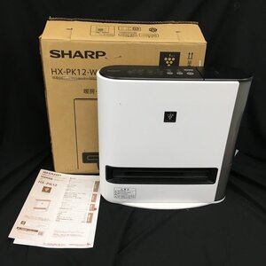 SHARP シャープ　加湿セラミックファンヒーター　HX-PK12-W　通電〇　取扱説明書付き　箱入り【CLAR6007】