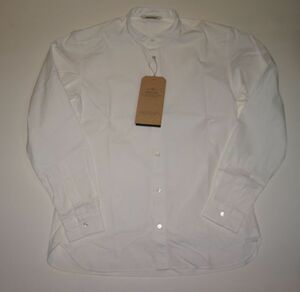 未使用　orgueil オルゲイユ　OR-5080A Band Collar Shirts WHT白　M38