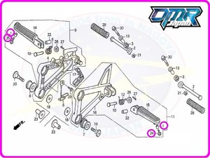 【新品】 ボルト＆カラー (バンクセンサー/ステップ) MC16(前期) NSR250R