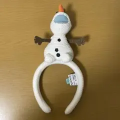 香港ディズニー アナ雪 オラフ ぬいぐるみカチューシャ 新品タグ付き HDL