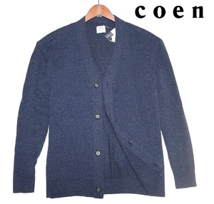 新品!! コーエン coen 綿麻 リラックス カーディガン ネイビー (XL) ☆ ユナイテッドアローズ メンズ リネン ゆったり 春夏 紺 LL