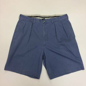 90s RALPH LAUREN ラルフローレン ツータック ハーフパンツ W35 薄ナス色