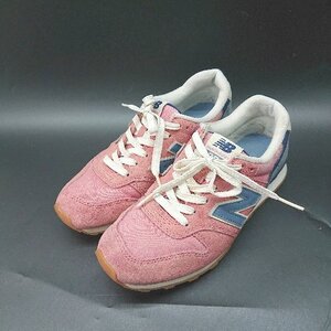 ◇ Θ NEW BALANCE ニューバランス WR996PYA 異素材 ローカットスニーカー サイズ23.5 オレンジ系 ネイビー レディース E