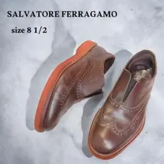 SALVATORE FERRAGAMO フェラガモ　ウィングチップ（8.5）革靴