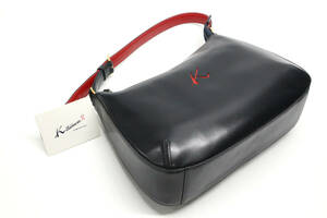 キタムラ K2 kitamura２ 横浜元町 日本製 ハンドバッグ 牛革 紺色 赤色 Kマーク（未使用品）