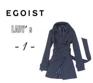 レディース1*EGOIST*トレンチコート navy エゴイスト