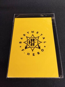 【即決】新品未開封！F.HERO x BABYMETAL コラボ スクラッチ F賞 ポストカード 黄 イエロー ベビメタ カード other ONE FOX 10 幕張 特典