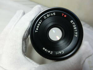 CONTAX カールツァイス Tessar 45mm F2.8 T* テッサー 単焦点レンズ & 純正レンズキャップ & CONTAX P-Filter付き 現状お渡し品