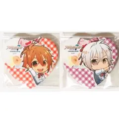 新品★アイナナ【七瀬陸＆九条天】アニカフェ★ハート型缶バッジ★2点セット