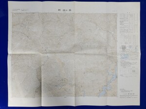 25000分の1地形図【釈迦ヶ岳】国土地理院発行・昭和62年修正測量・平成2年発行　　《大峯奥駈道・前鬼宿・池原貯水池》