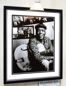 ジョン・リー・フッカー/アート ピクチャー額装/John Lee Hooker/1971/Blues Framed John Lee Hooker/ブルース・フォト/レトロ ビンテージ