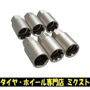 チップトップ マスターキー 6種セット [全長：50mm] [ソケット側：19HEX] [ソケット外径：26mm]【品番：RRJ-6】