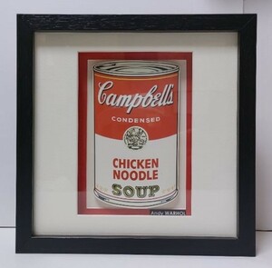 1997 米国製 ハンドメイド 3Dアート Andy Warhol 額装品『Campbell