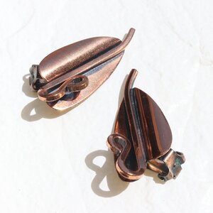 Renoir Vintage Earrings ヴィンテージ ルノアール コッパー 銅 リーフ イヤリング 1950年代頃