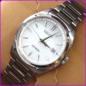 中古美品◆SEIKO◆ アストロンオリジン SBXY029 7B72-0AD0 ソーラー電波 チタン 白文字盤 外箱・コマ付き 23年12月購入