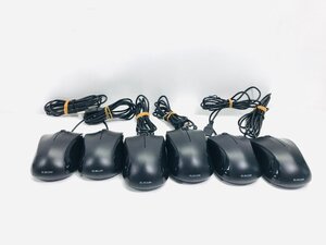 ★(6個セット)　動作品 エレコム マウス 有線 USB レーザー ブラック M-S2ULBK/RS