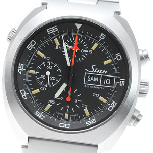 訳あり ジン Sinn 142 スペースクロノ クロノグラフ デイデイト 自動巻き メンズ _823034