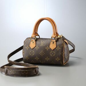 MG3683▽ルイヴィトン Louis Vuitton《ミニスピーディ》モノグラム オールド 仏製 ショルダー付き ハンドバッグ ポシェット 鞄 vintage