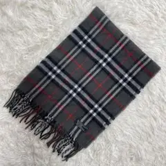 イングランド製 美品 90s BURBERRY マフラー グレー ノバチェック