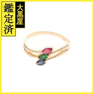 JEWELRY　ジュエリー　リング　K18イエローゴールド　マルチ 2.3g　#15　2147400271758【208】