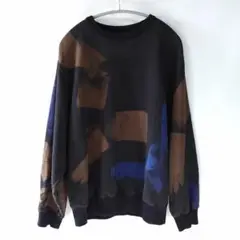 21AW DRIES VAN NOTEN スウェット ブラック トロンプルイユ