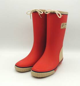 雨の日 歩きやすい 通学 ジュニア 女の子 レインブーツ オールシーズン 長靴 軽量 ムーンスター スカーレット SLB CR17 レッド 21.0cm