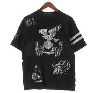 ロアーガンズ ROARGUNS EAGLE PRINT T イーグル Tシャツ カットソー 半袖 24sgt-04 ブラック 2 メンズ