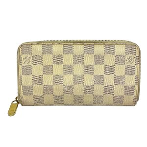 USED LOUIS VUITTON ルイヴィトン ダミエ アズール ジッピーウォレット 長財布 N41660 BA3116 アイボリー系 レディース ラウンドファスナー