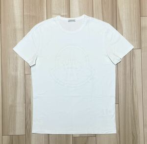 ［新品同様］モンクレール　ホワイト　フェルトロゴTシャツ　L
