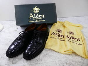 ☆ Alden オールデン コードバン Vチップ レザー シューズ 99299 8 1/2 D/B 1円スタート ☆