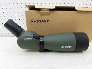 SVBONY SV14 フィールドスコープ 25-75x 70mm スポッティングアーチェリーバードウォッチング 高倍率 Bak4プリズム FMC IPX7防水☆ 管605-4