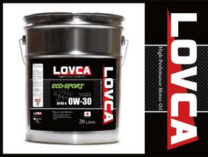 ■送料無料■LOVCA ECO-SPORT 0W-30 20L！FT86 BRZ ロードスター デミオ RX-8 レヴォーグ 等に！100％化学合成油(VHVI)■0W30■LES030-20