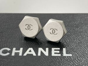 【750】シャネル ココマーク 六角形 6角 シルバー ピアス CHANEL