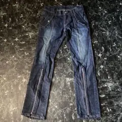 【MORGAN HOMME】Center zip press jeans 90s