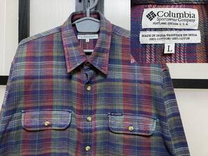 90s コロンビア チェック柄 シャツ / 90年代 Columbia ネル アウトドア