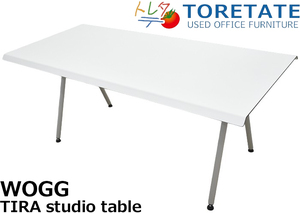 【中古】WOGG　TIRA studio table ミーティングテーブル　W1800　2024062402【中古オフィス家具】