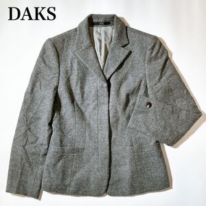 DAKS ダックス ジャケット ウール カシミヤ混 38 M レディース C102422-27