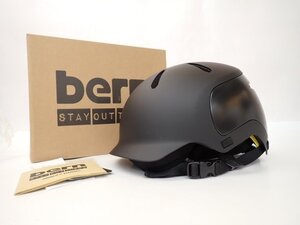 【未使用開封品】 bern バーン ヘルメット WATTS 2.0 MATTE BLACK Lサイズ（59-62cm） ブラック マニュアル/元箱付き □ 70F3E-2